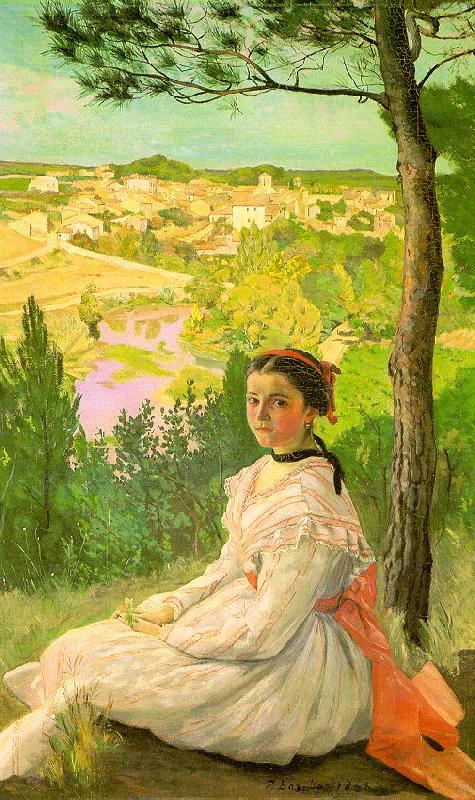 Frederic Bazille View of the Village oil painting picture